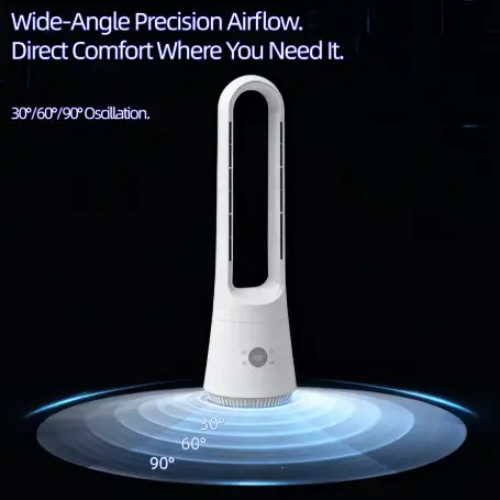 Hot Cool Bladeless Tower Fan เครื่องฟอกอากาศอัจฉริยะพร้อมรีโมท