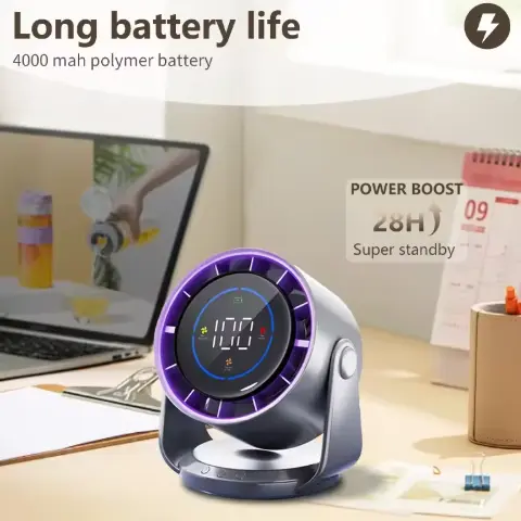 พัดลมมินิ USB มือพัดลมตั้งพื้นอิเล็กทรอนิกส์แบบตั้งโต๊ะ